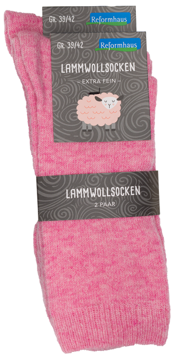 Reformhaus - Lammwollsocke, Gr. 39/42 pink