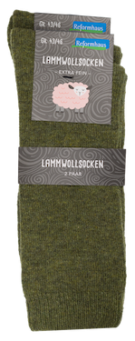 Reformhaus - Lammwollsocke, Gr. 43/46 grün