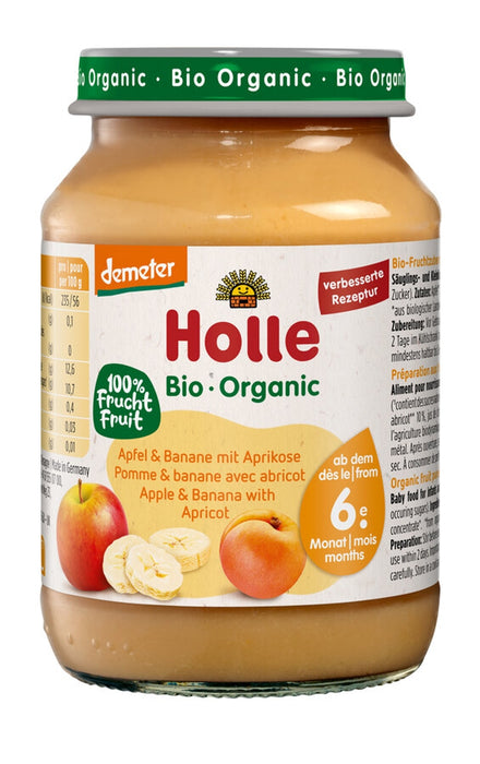 Holle - Apfel & Banane mit Aprikose demeter 190g
