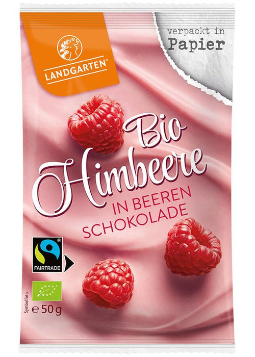 Landgarten - Bio Himbeere in Beeren-Schokolade, 50g