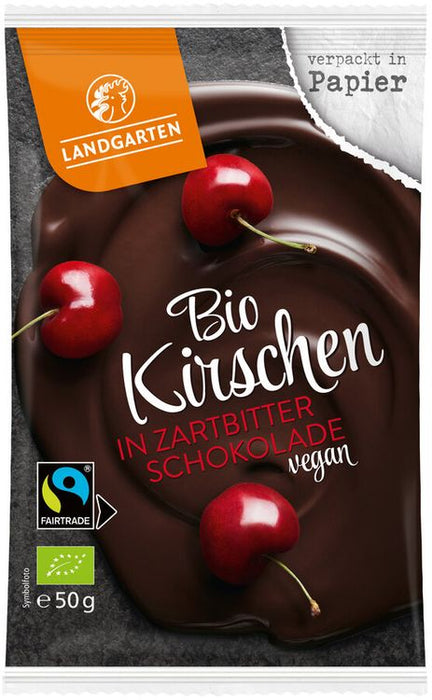 Landgarten - Bio FT Kirsche in Zartbitter-Schokolade, 50g