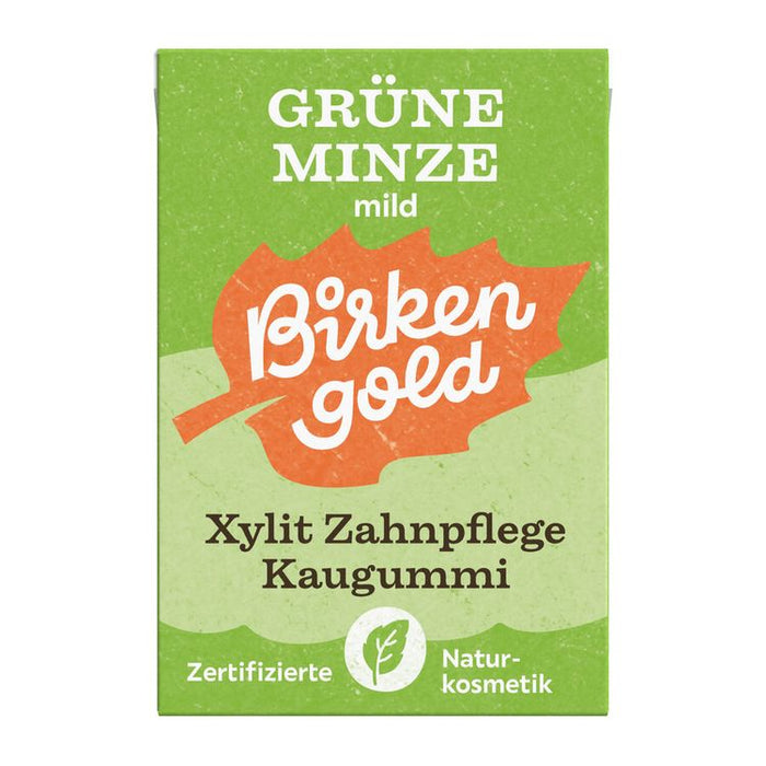 Birkengold - Zahnpflege Natur Kaugummi Grüne Minze Mild, 28g