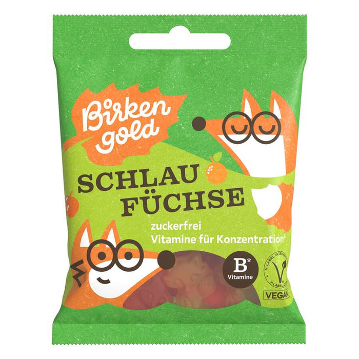 Birkengold - Schlaufüchse mit Vitaminen - zuckerfrei, 50g