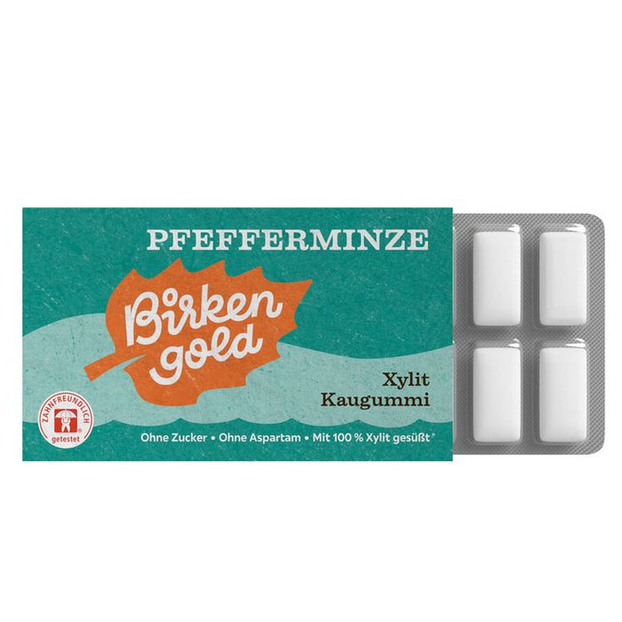 Birkengold - Kaugummi Pfefferminze (12 Stück), 17g