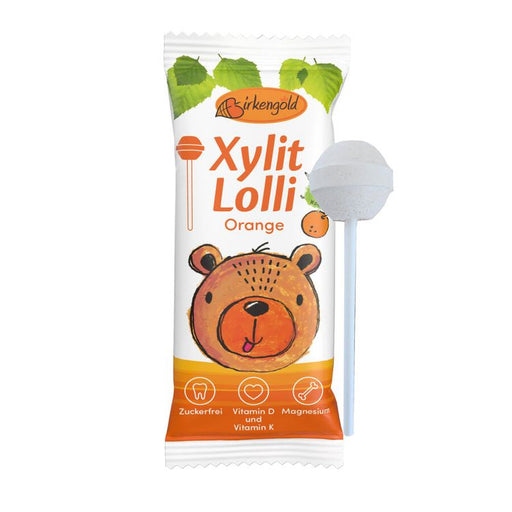 Birkengold Xylit Lolli Orange - zuckerfrei, 6g