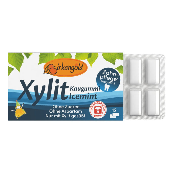 Birkengold - Kaugummi Icemint (12 Stück), 17g