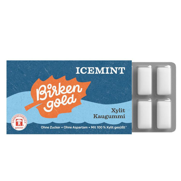 Birkengold - Kaugummi Icemint (12 Stück), 17g