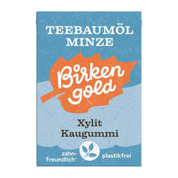 Birkengold - Natur Kaugummi Teebaumöl - Minze, 28g