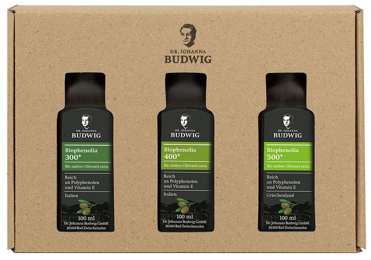 Budwig - Olivenöl Biophenolia Probierpaket 3x100ml
