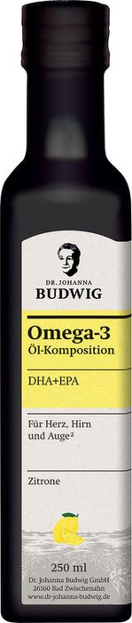 Dr. Budwig - Omega-3 DHA+EPA Öl Zitrone, 250ml