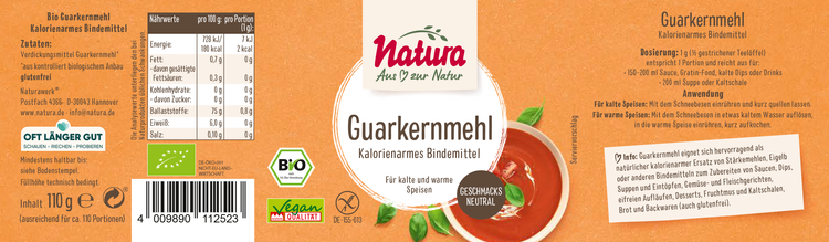 Natura - Guarkernmehl bio 110g