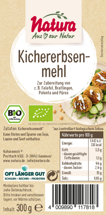 Natura - Bio Kichererbsenmehl 300g