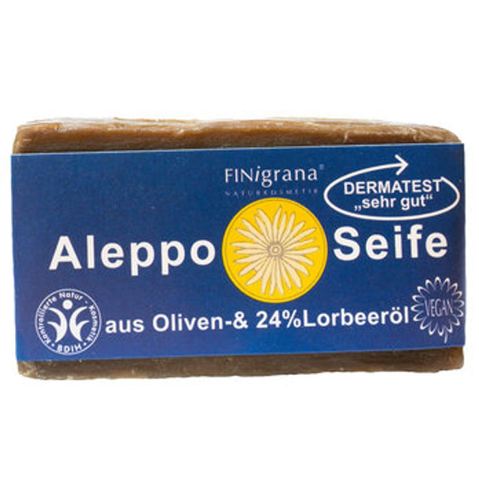 FINigrana - Aleppo Olivenseife mit 24% Lorbeeröl, 200g