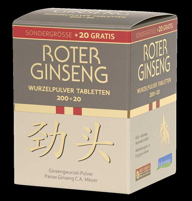 KGV - Roter Ginseng Tabletten Sondergröße 200 + 20 Stk.