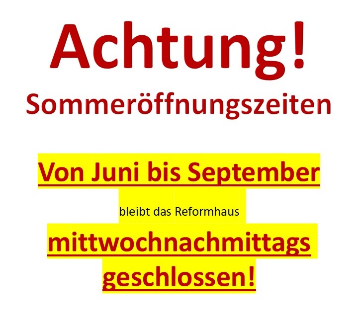 Die restlichen Öffnungszeiten bleiben davon unberührt.