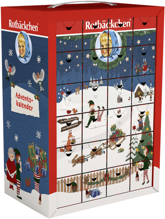Rotbäckchen - Adventskalender 2026, 24 Minis, 24x125ml