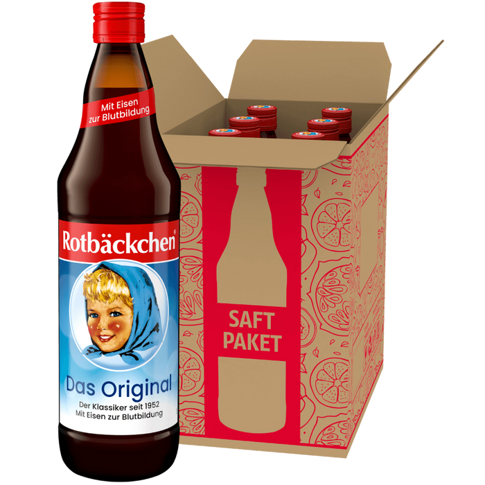Rotbäckchen das Original Saft Paket mit 6 Flaschen jeweils 700ml