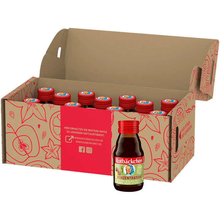 Rotbäckchen - Kraftpaket Konzentration, Shot, 14 x 60 ml