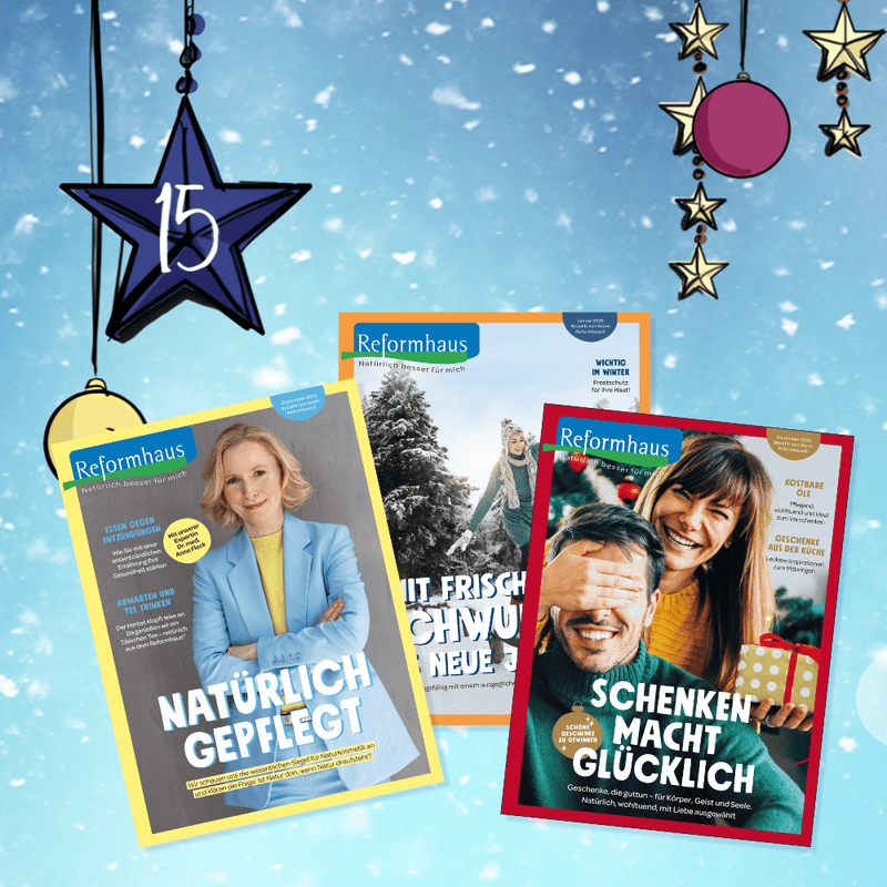 Ihre Gewinnchance am 15.12.: 5x 1 Jahresabo für das Reformhaus® Magazin