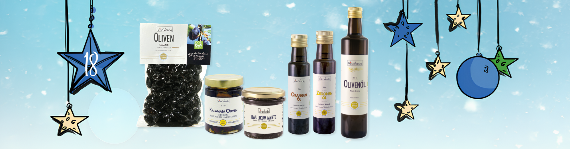 Ihre Gewinnchance am 18.12.: 2x 1 Produktkorb mit 6 Produkten von Vita Verde