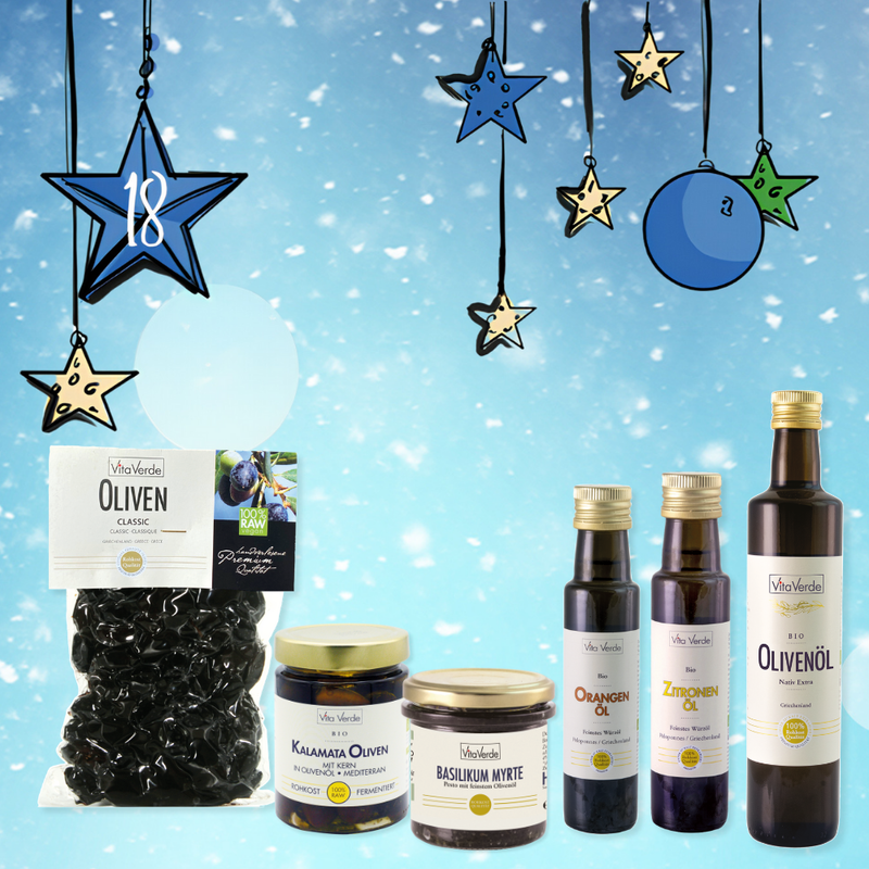 Ihre Gewinnchance am 18.12.: 2x 1 Produktkorb mit 6 Produkten von Vita Verde