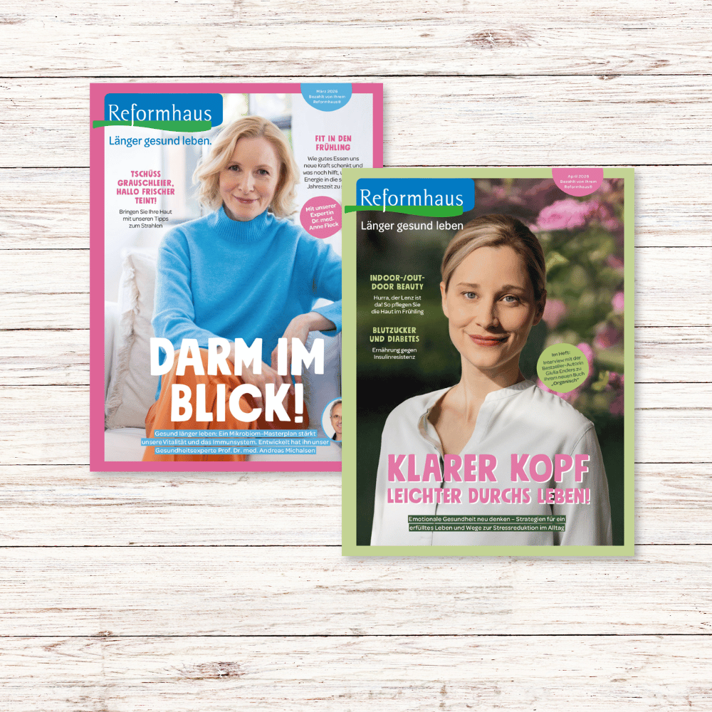 Cover von den Reformhaus Magazinen März und April 2026