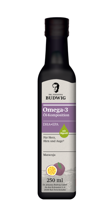 Dr. Johanna Budwig - Omega-3 DHA+EPA Maracuja Öl, 250ml