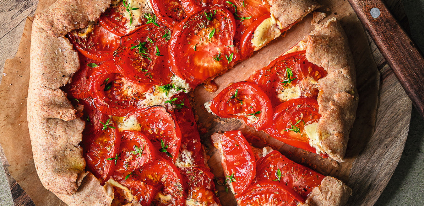 Tomatengalette mit Kräuterfrischkäse