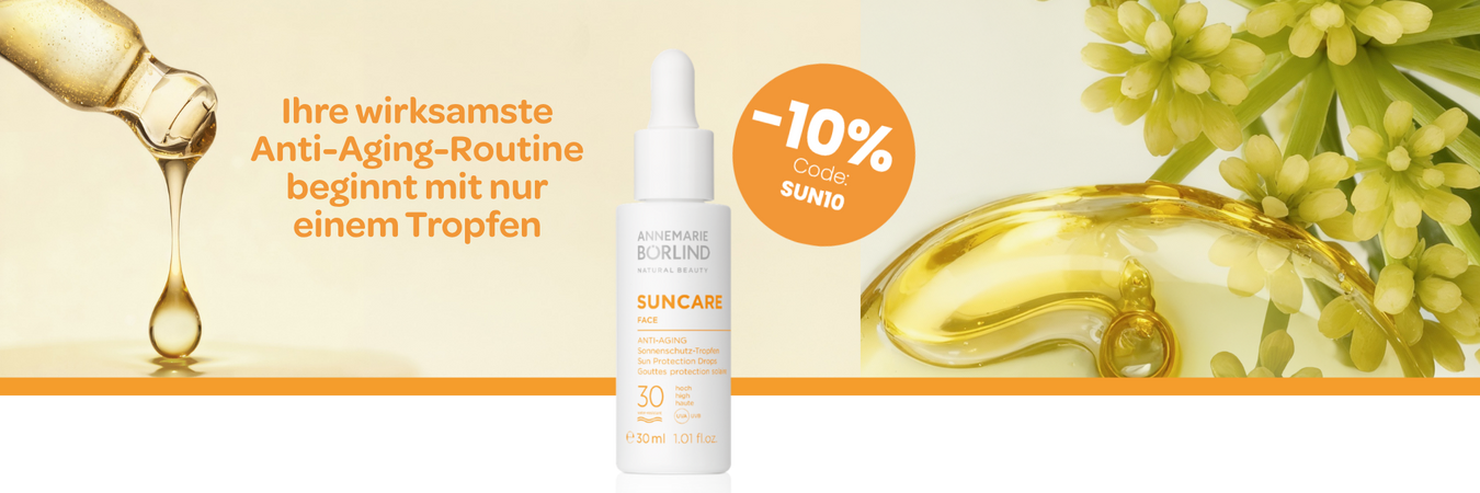 Sparen Sie vom 15. bis 30. Juni 10 Prozent auf SUN Produkte von Annemarie Börlind: Code SUN10