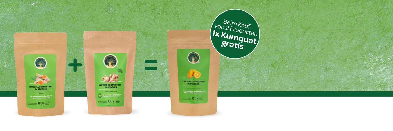 Aktion: Beim von zwei Produkten erhalten Sie eine Packung Kumquat gratis dazu