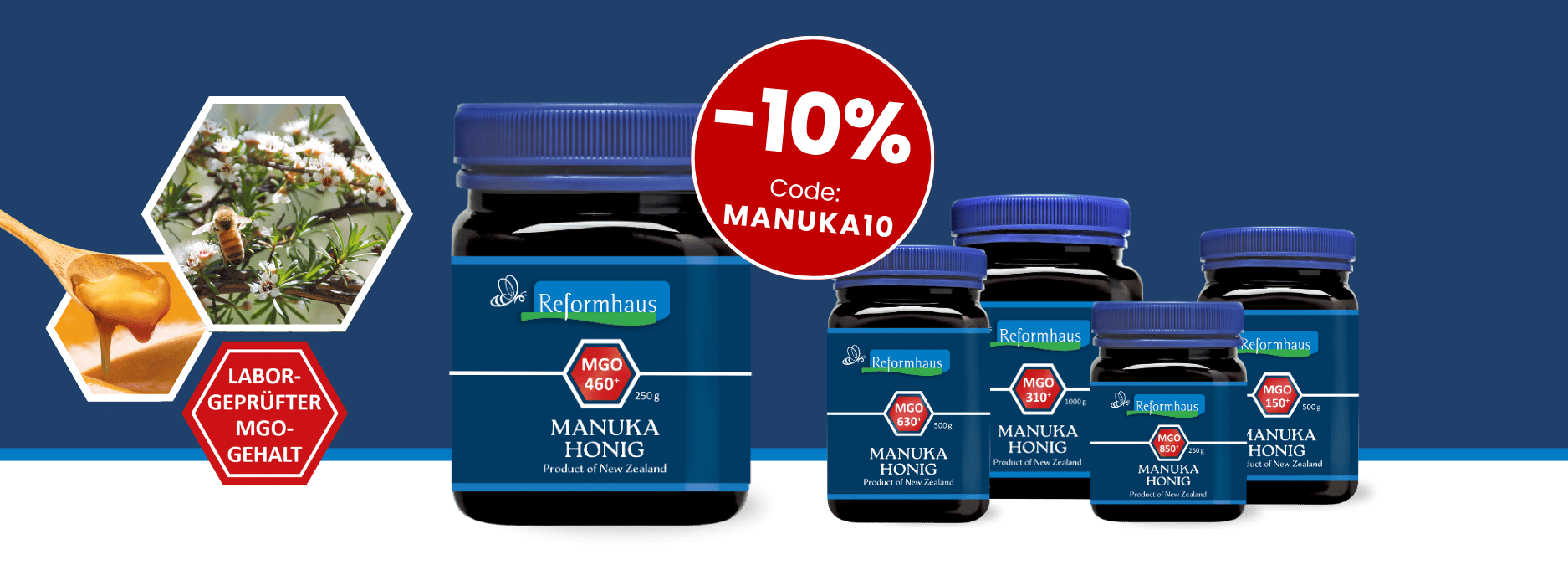 -10% auf Manuka Honig von Reformhaus. Code: MANUKA10