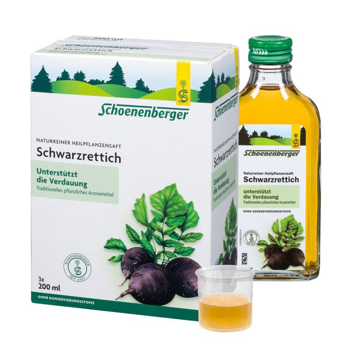 Schoenenberger - Schwarzrettich, Naturreiner Heilpflanzensaft bio, 600ml
