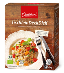 Jentschura - TischleinDeckDich - Quinoa-Hirse-Mahlzeit mit Gemüse 400g