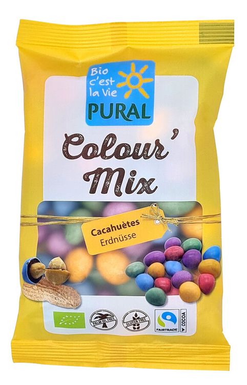 Pural - Colour Mix Erdnüsse in Schokolade bio, 100g — Reformhaus.de