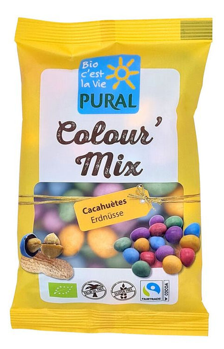Pural - Colour Mix Erdnüsse in Schokolade bio, 100g